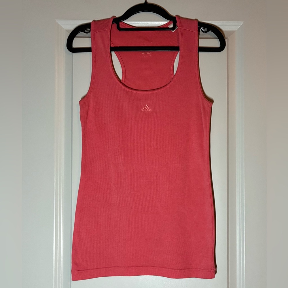 adidas Coral Pink Racerback Tank Top